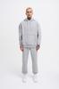 Męska Bluza Oversize Basic z Kapturem - Szary Melanż