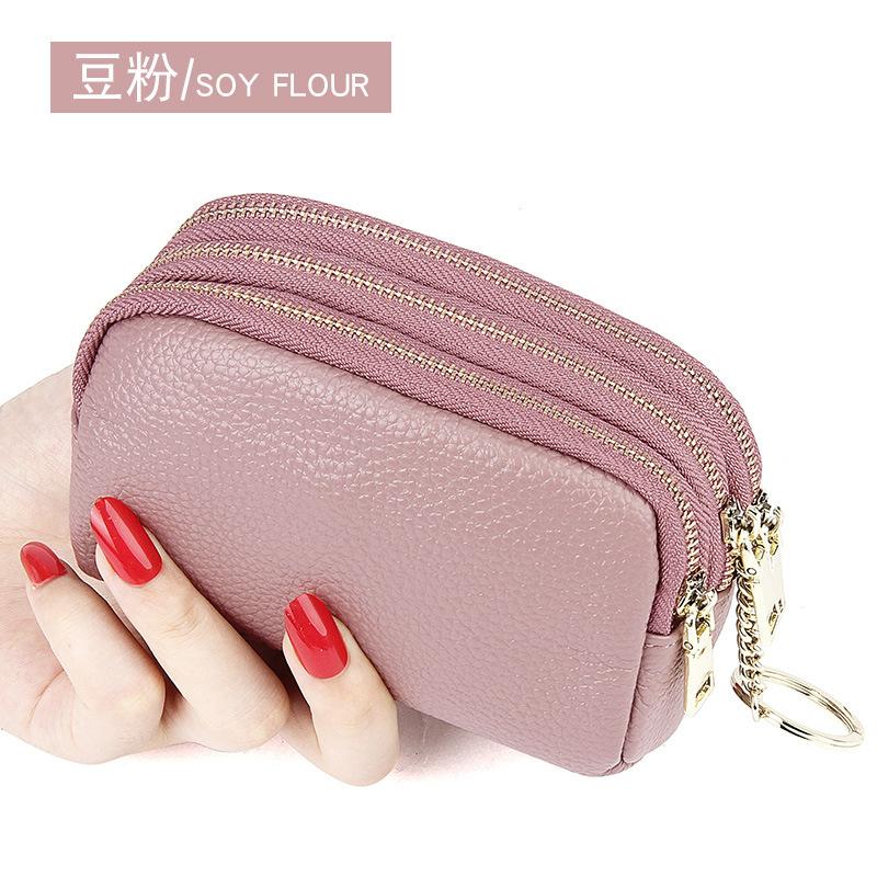 

Кошелек из натуральной кожи с кольцом для ключей, держатель для карт, для женщин и мужчин, маленькие кошельки для женщин