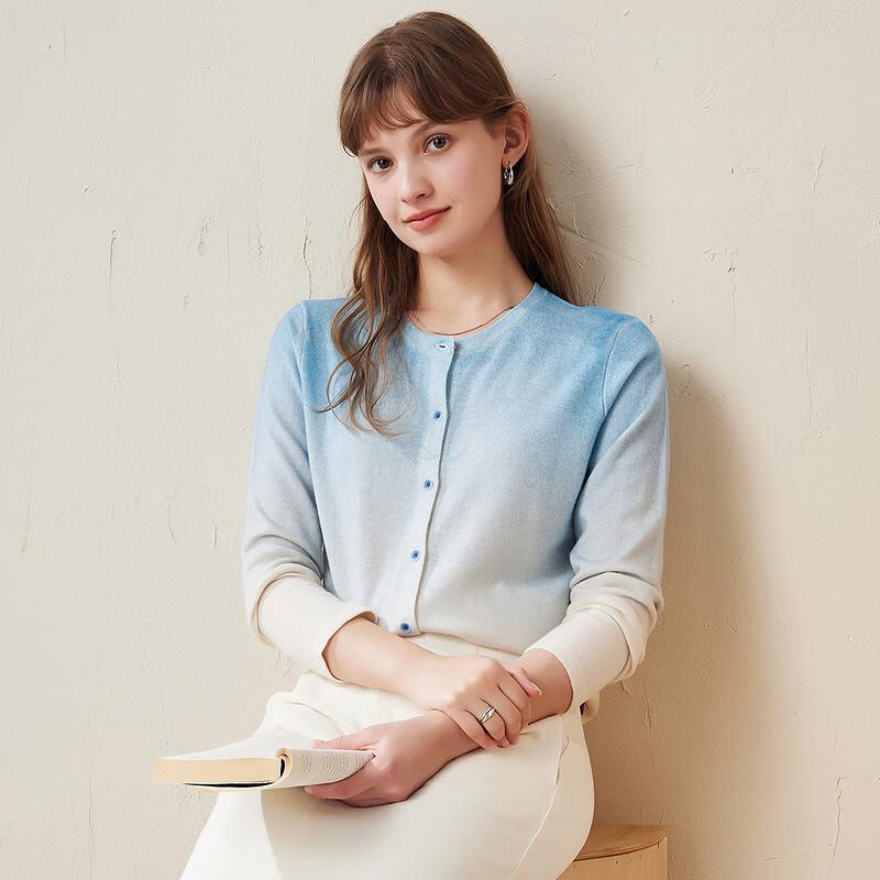 Women's Gradient Wool Cardigan