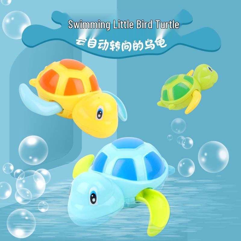 Cartoon Wind-Up Turtle Bath Toy for Infants and Toddlers