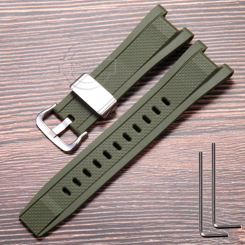 Resin Strap Watch Accessories for Casio GST-210 GST-S130 S110 S100 W130L W100 W110 Men's Waterproof Band Stainless Steel Loop