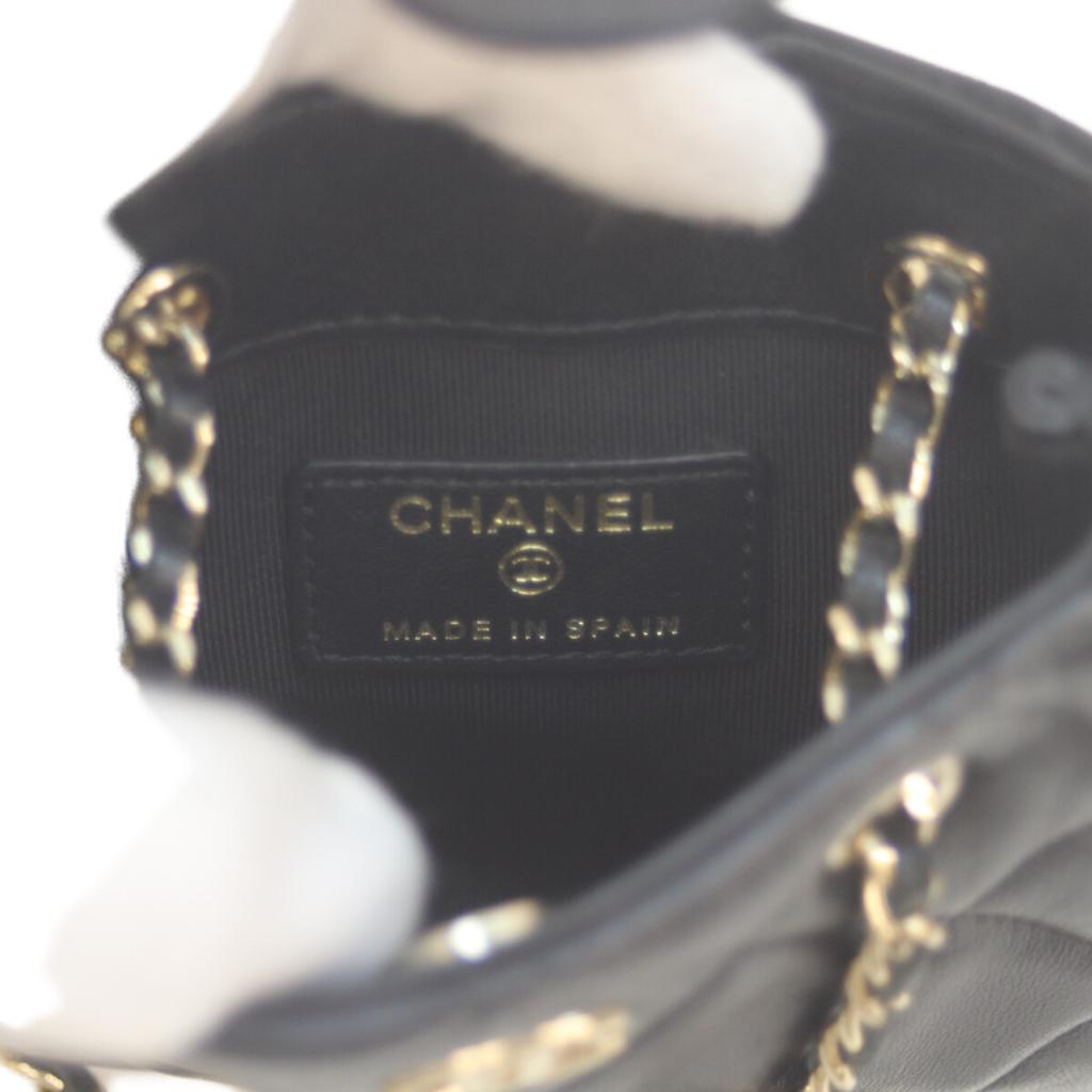 Chanel No. 31 AS3176 Black Lamb GHardware Mini Chain Bag Shoulder Bag blackUsed