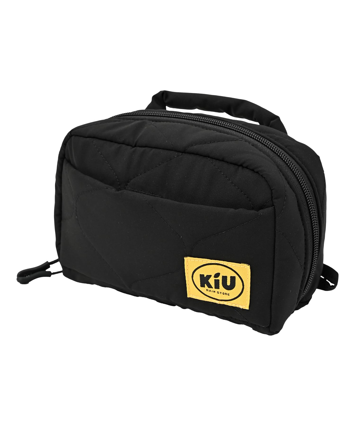 KiU Padded Pouch Large Quilted Cosmetic Gadget Travel Black - Waterproof, Water-repellent, Pouch, Pouch, Pouch, Simple, Stylish, Cute, Casual, чёрный