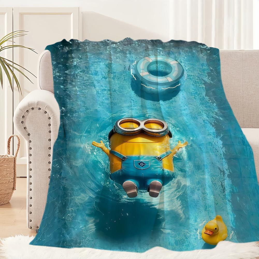 

Cartoon Cute Funny M-Minions-ES Blanket Blanket for Couch Sofa Travel Home Picni Flannel Blanket birthday gift Warm Comfortable 30x40in