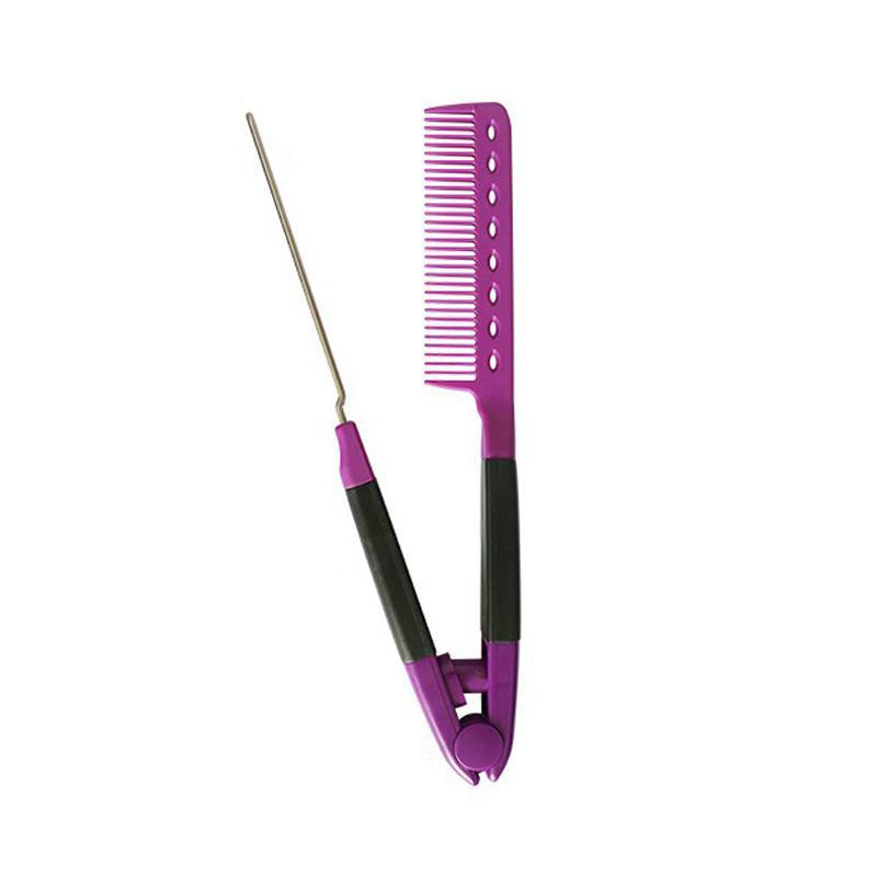 Flat Comb Straightening Comb Salon Hair Brush Combs Hairdressing Styling Hair Straightener V-Shaped Straight Comb Straightener