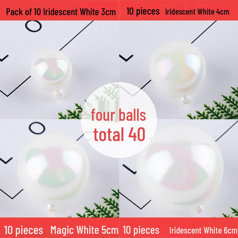 100pcs Cake Toppers: Gold, Silver, and Colorful Balls for Birthday Party Decorations
