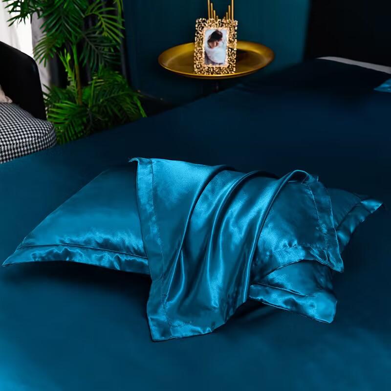 1pcs Man-made Mulberry Silky Pillowcase Pillow Case Cover Satin Home Textile Bedding Hotel Pillowcases