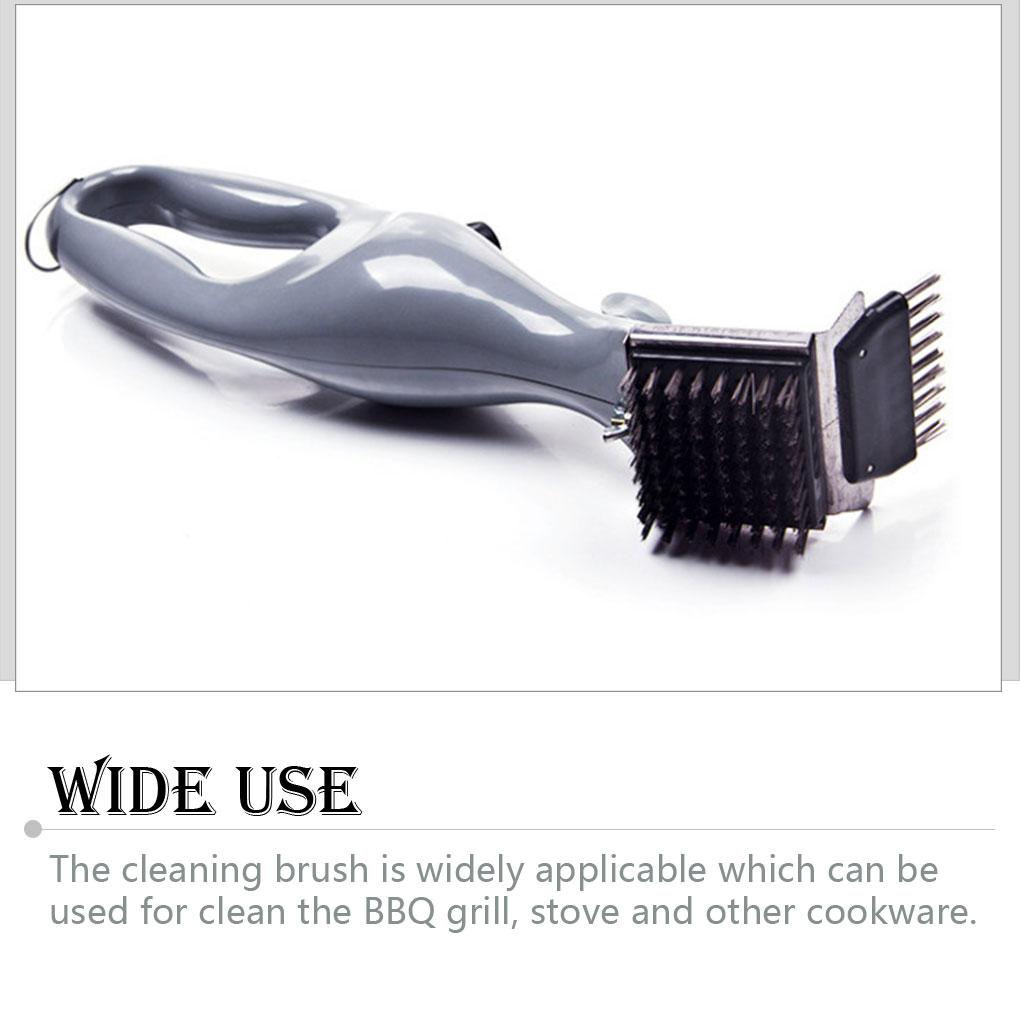 Barbecue Cleaning Brush with Handle Stainless Steel Grill Brushes Multi-purpose Scrubbing Grilling Tools Kitchen Outdoor