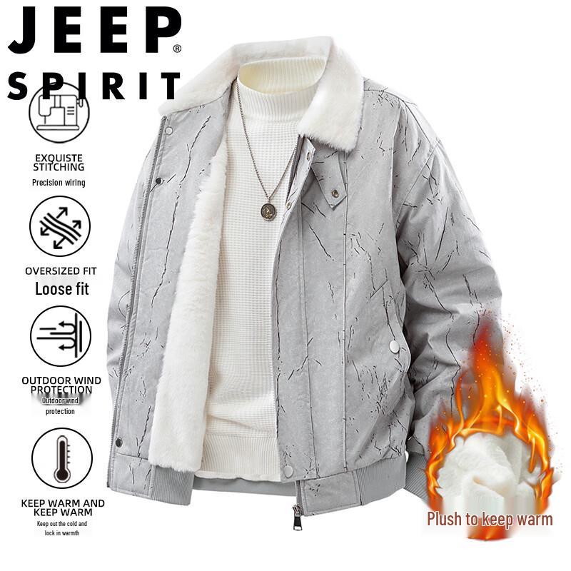 

JEEP SPIRIT Men s Fleece-Lined Casual Jacket 7XL