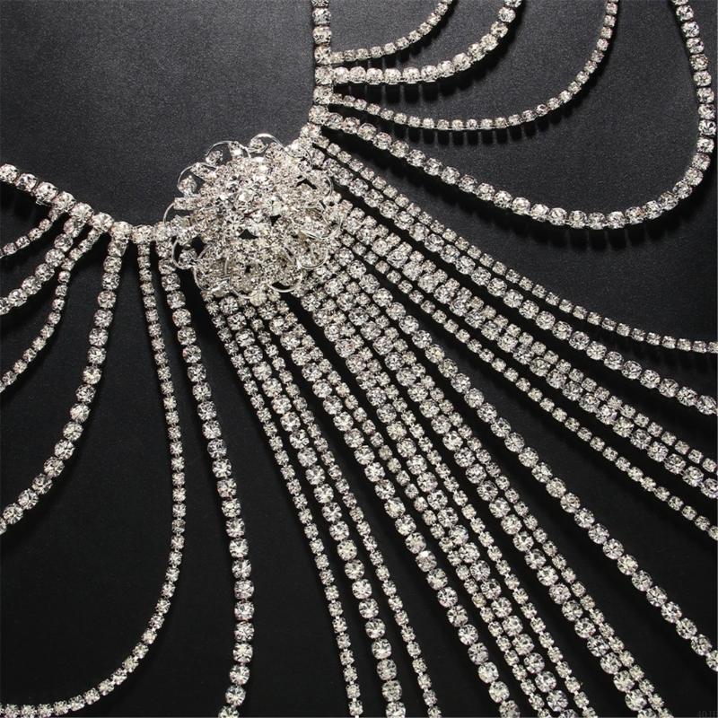 Women Blingbling Waist Belt Stylish Multilayer Crystal Waist Chain Belt Elaborate Chain Belly Chain For Belly Dance Accessories