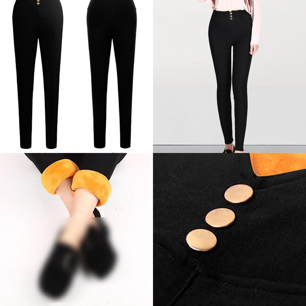 Women's Winter Warm Thick Trousers Featuring Cozy Faux Fleece Lining For Ultimate Comfort