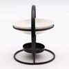 Oil Burner Ceramic and Metal Round Stand