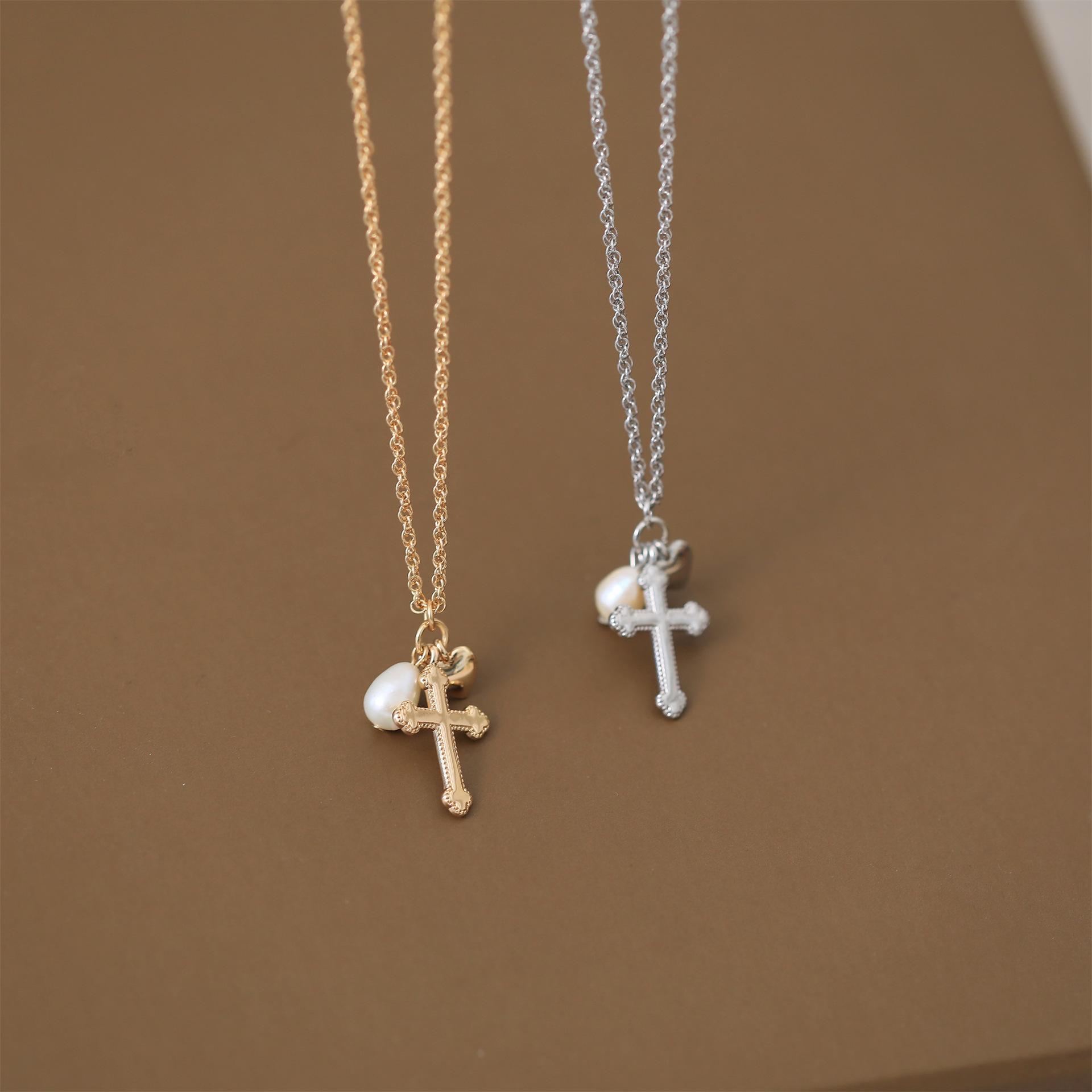 

Ожерелье в форме сердца из натурального пресноводного жемчуга в стиле ретро с элегантным стилем Ins Heavy Industry, сохранение цвета Silver Necklace