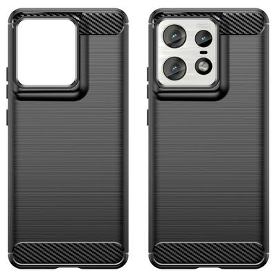 For Motorola Edge 50 Pro 5G Case Carbon Fiber Texture Brushed Soft TPU Phone Cover