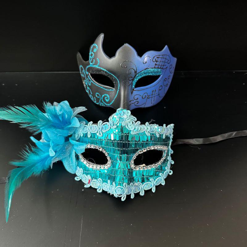 Venetian Half-Face Masquerade Couple Masks for Men and Women
