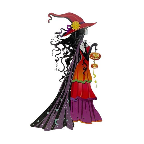 

Хэллоуин Ведьма Декоративный Садовый Колышек Погодоустойчивый Металлический Уличный Патио Двор Газон Жуткий 30cm