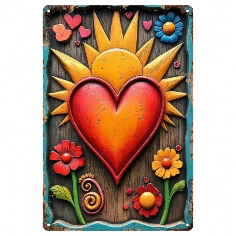 Vintage Metal Painting for Living Room Kitchen Studio Garage Wall Decor