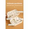 Leather Zipper Stud Earrings Storage Jewelry Box with Baffle Earrings Ring Large Capacity Jewelry Jewelry Portable Box
