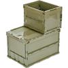 TRUSCO Thin Folding Container 50L with Lock Lid OD Color TR-C50B-OD Storage Case Storage Box