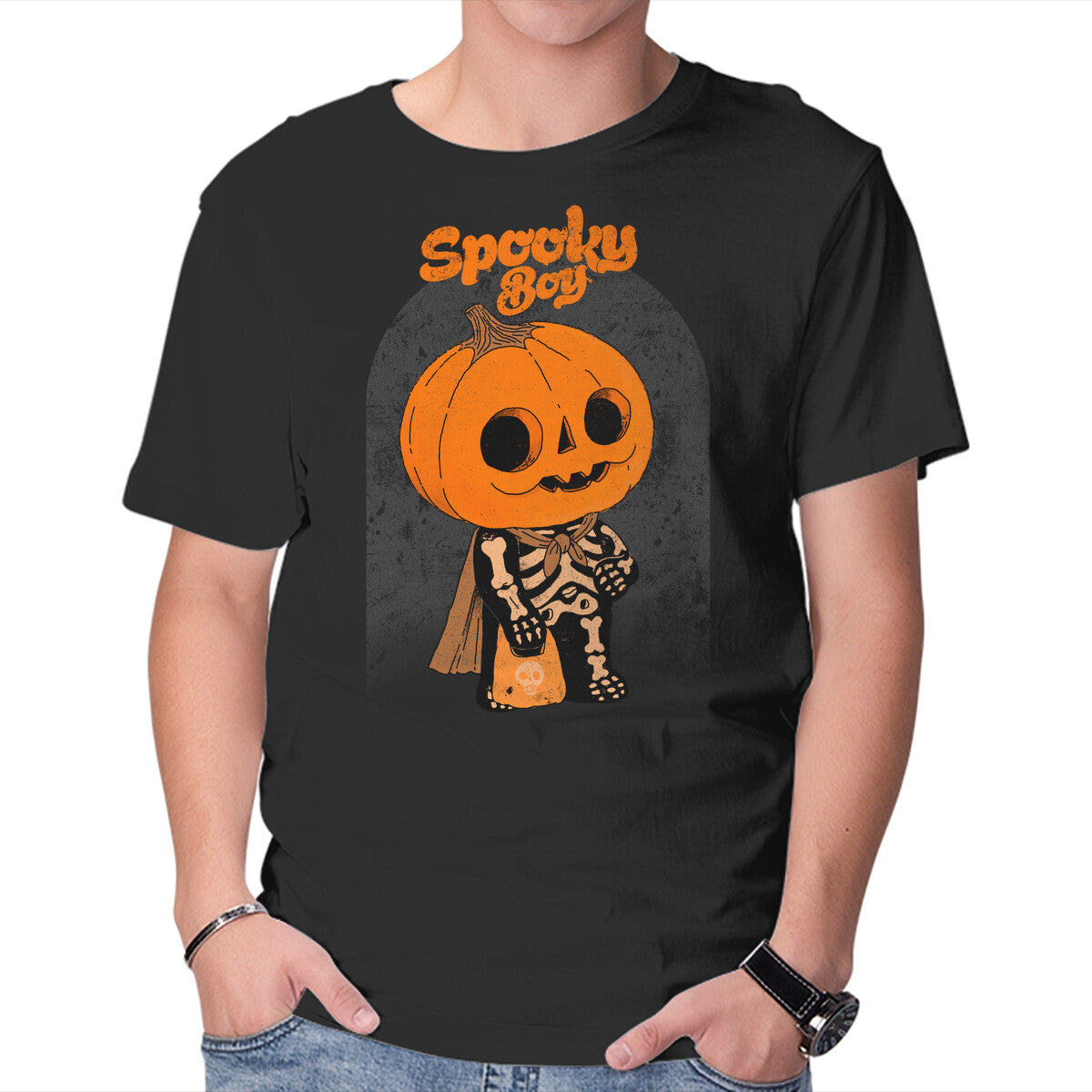 Unisex Crew Neck T-Shirt Spooky Boy Graphic Short Sleeve Casual Tee XXXL