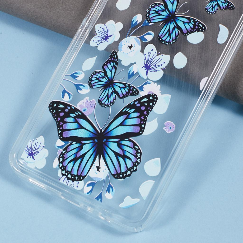 Für Samsung Galaxy A06 4G Hülle Anti-Sturz Airbag Schmetterlingsmuster Druck TPU Handyhülle