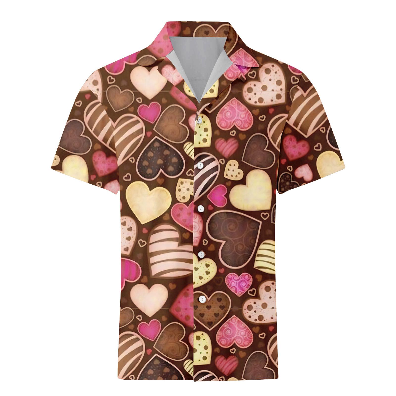 

Мужская повседневная рубашка с короткими рукавами и однобортным лацканом M фиолетовый