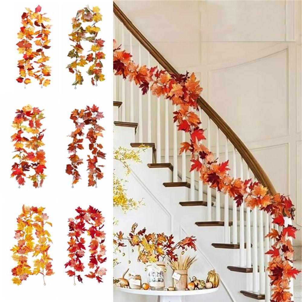 Creative Red Autumn Maple Leaves Realistic Silk Maple Leaves Simulated Maple Leaves Durable Colorful Maple Leaf Plant Decoration