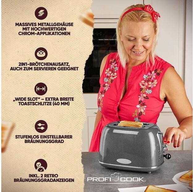 Тостер Proficook PC-TA 1193 anthrazit (511193)