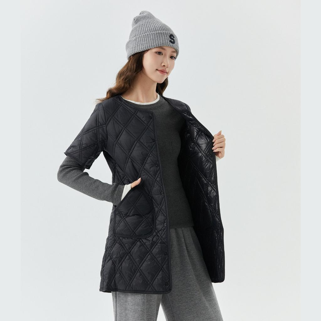 Autumn and Winter Fashion Clothing Cotton Clothing Women's Long Short-sleeved Padded and Thickened Slim Cotton Jacket Home Clothing Cotton 2410