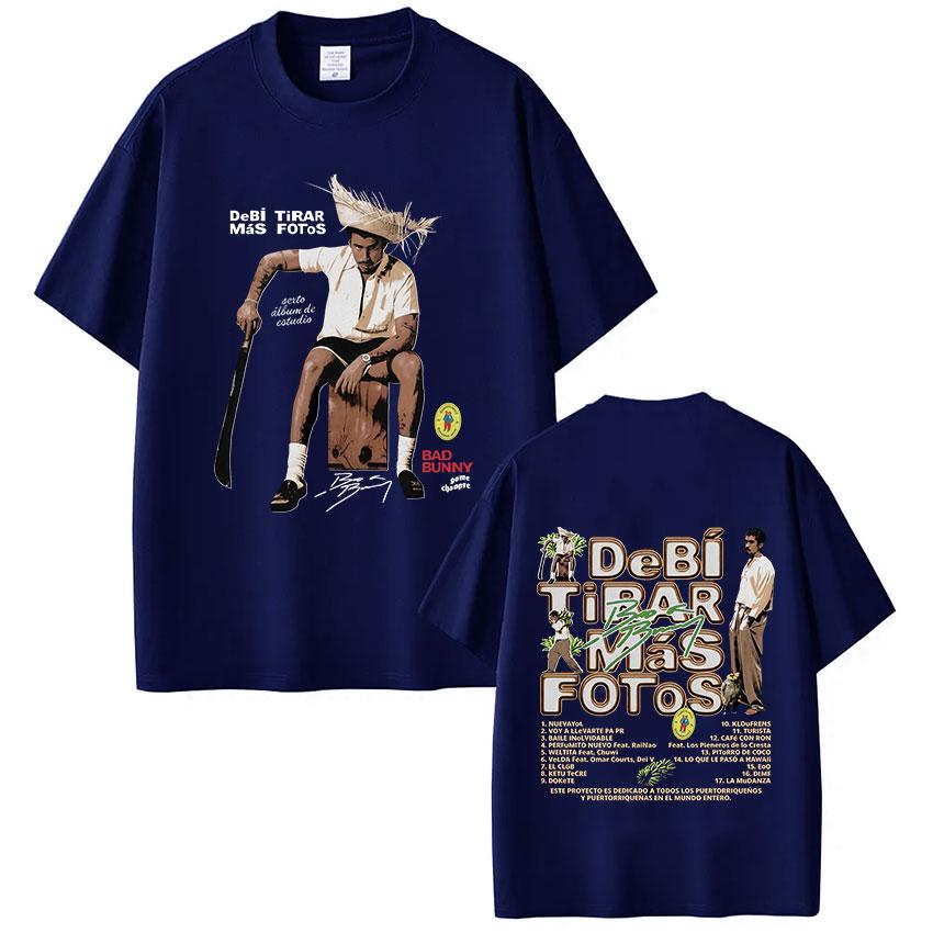 ZX Rapper Bad Bunny Debi Tirar Mas Fotos DTMF Tshirt Men Women Clothing Fashion Hip Hop Short Sleeve Tshirts Harajuku Streetwear
