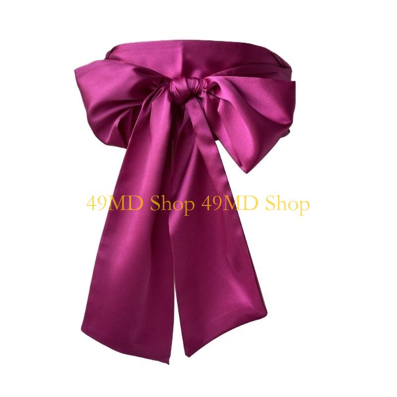 49MD 250cm Bowknot Waist Belt Dress Decoration Waist Strap Women's Skirt Waistband Long Ribbon Bowknot Wide Belt Girdle