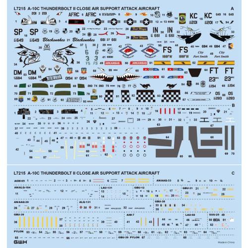 Great Wall Hobby 1/72 Scale American A-10C Attack Aircraft Plastic Model Kit L7215 (Airplane)