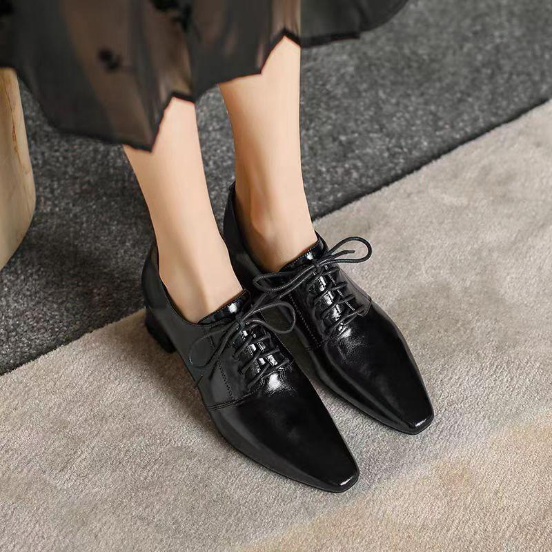2026 Women Pumps Elegant Spring Fashion Pumps Women Ankle Boots Designer Heels Oxford Shoes Casual Leather Big Size High Heels