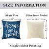 Light Blue Pillow Covers 18x18 Set of 4, Decorative Couch Throw Pillow Cover for Geometric Sofa,Linen Cushion Case Outdoor Home Decoration