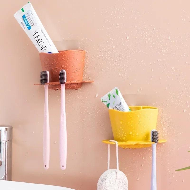 New 1PCS/Punch-free Razor Storage Rack Bathroom Wall Hanging Brushing Tooth Washing Toothbrush Holder