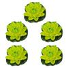 5Pcs 17cm Artificial Floating Foam Flower with Lilies Pad Realistic Pond Plant Ornament For Garden Aquariums Decoration