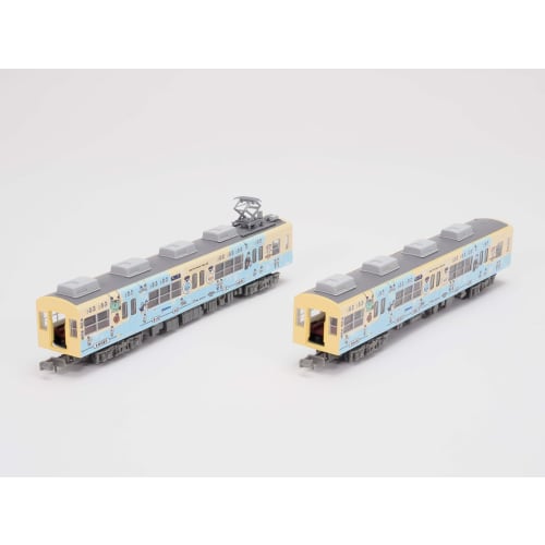 TOMYTEC Railway Collection, Nishi-Nippon Railroad 600 Series, Nishitetsu Kaizuka Line 100th Anniversary Wrapping Train, Set of 2, Diorama Supplies, 33