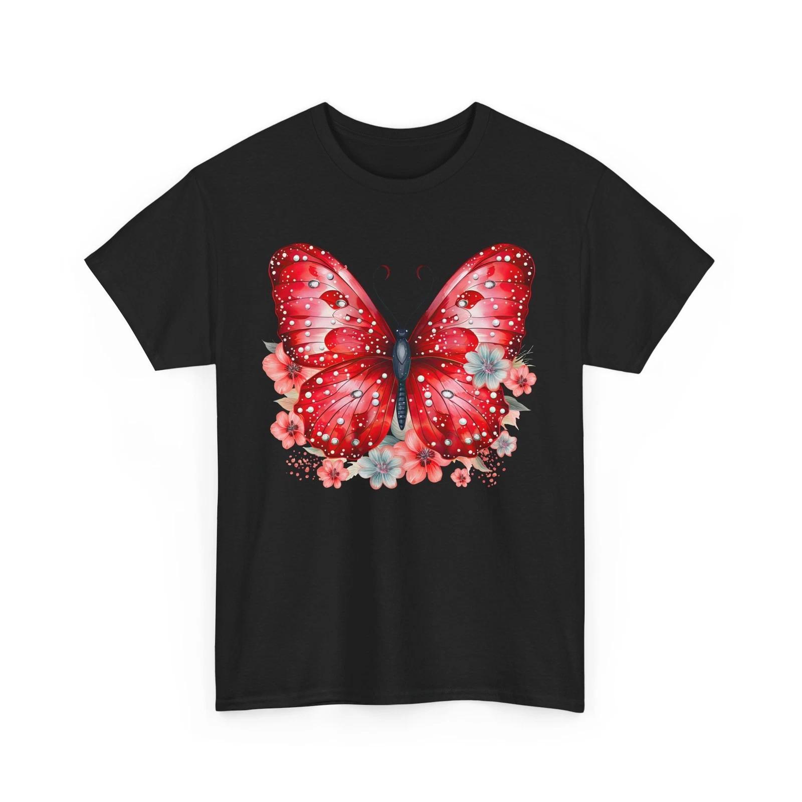 Vintage Butterfly T-Shirt Women’s Graphic Tee Boho Aesthetic Oversized Retro 3XL