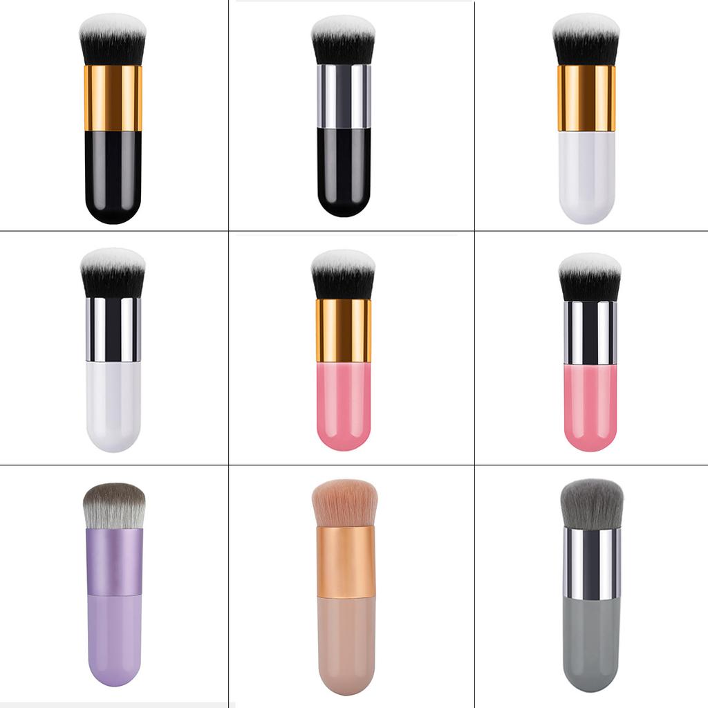 Single small fat pier foundation makeup brush, round head loose powder brush BB cream brush blush brush makeup tool brush