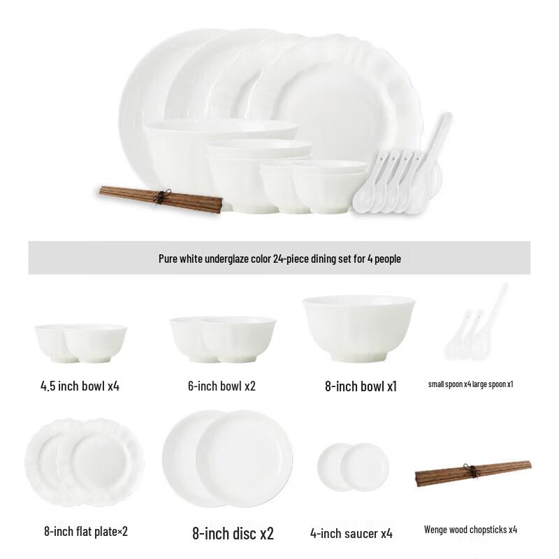 Zhishi High-Temperature Underglaze Ceramic Dinnerware Set