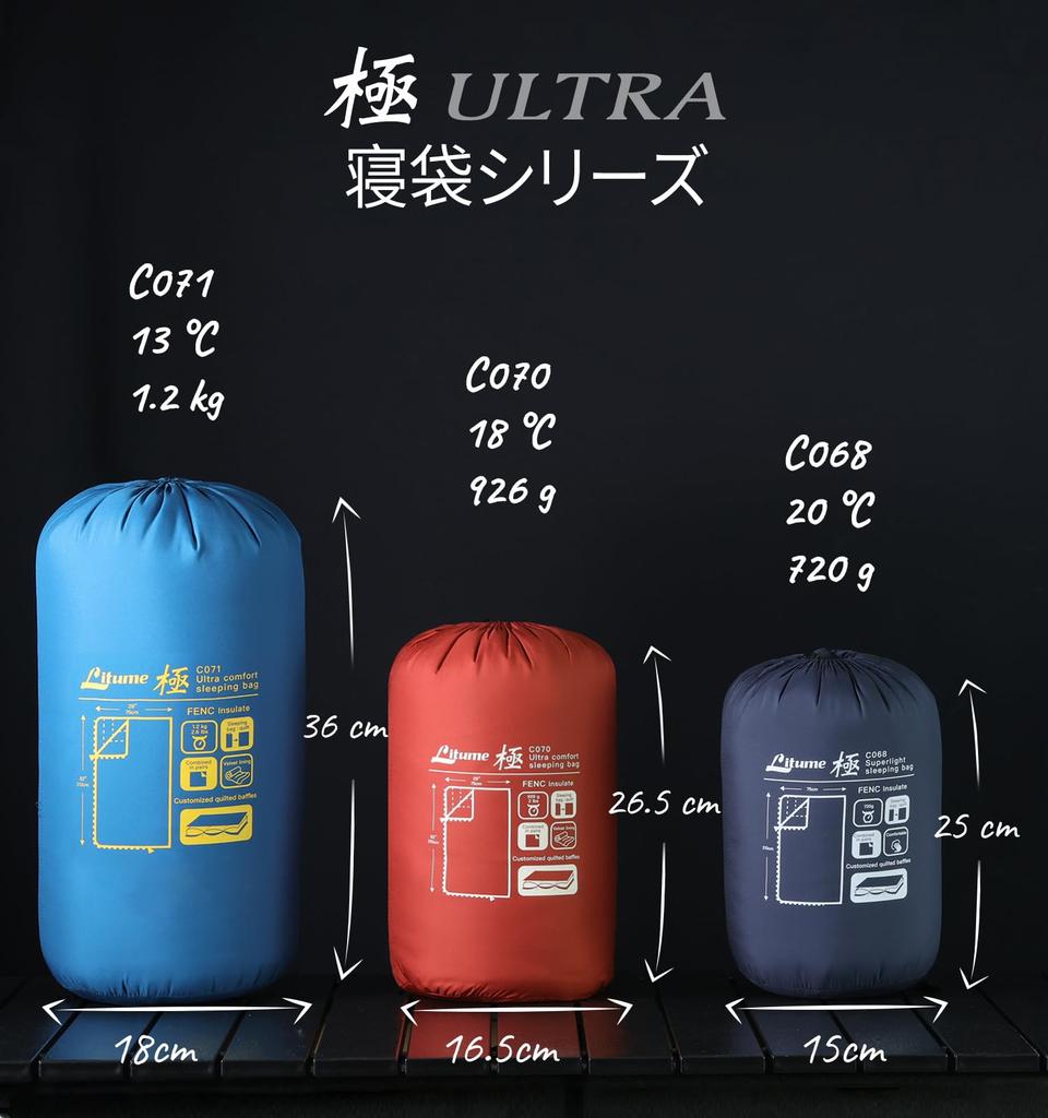 Litume Unisex-Dospělý kombinovatelný Lehký sbalitelný spací pytel pro dospělé Dvojitý spací pytel 1,5lb720g 10°C-20°C50°F-68°F Letní batoh