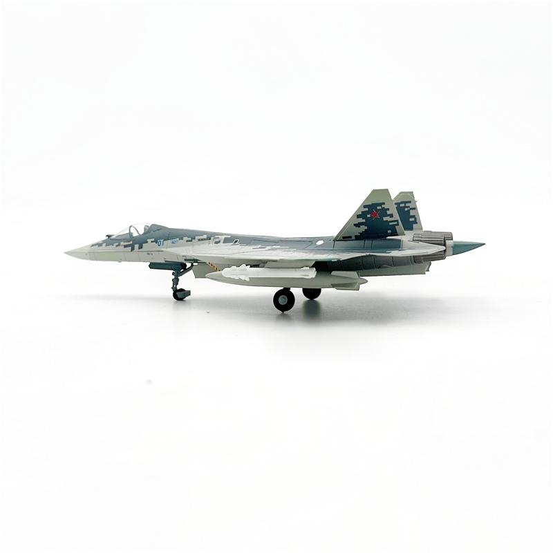 WLTK 1/100 Scale Russian Air Force SU57 Su-57 Alloy Fighter Aircraft Model Collection Decorative Item For Decoration