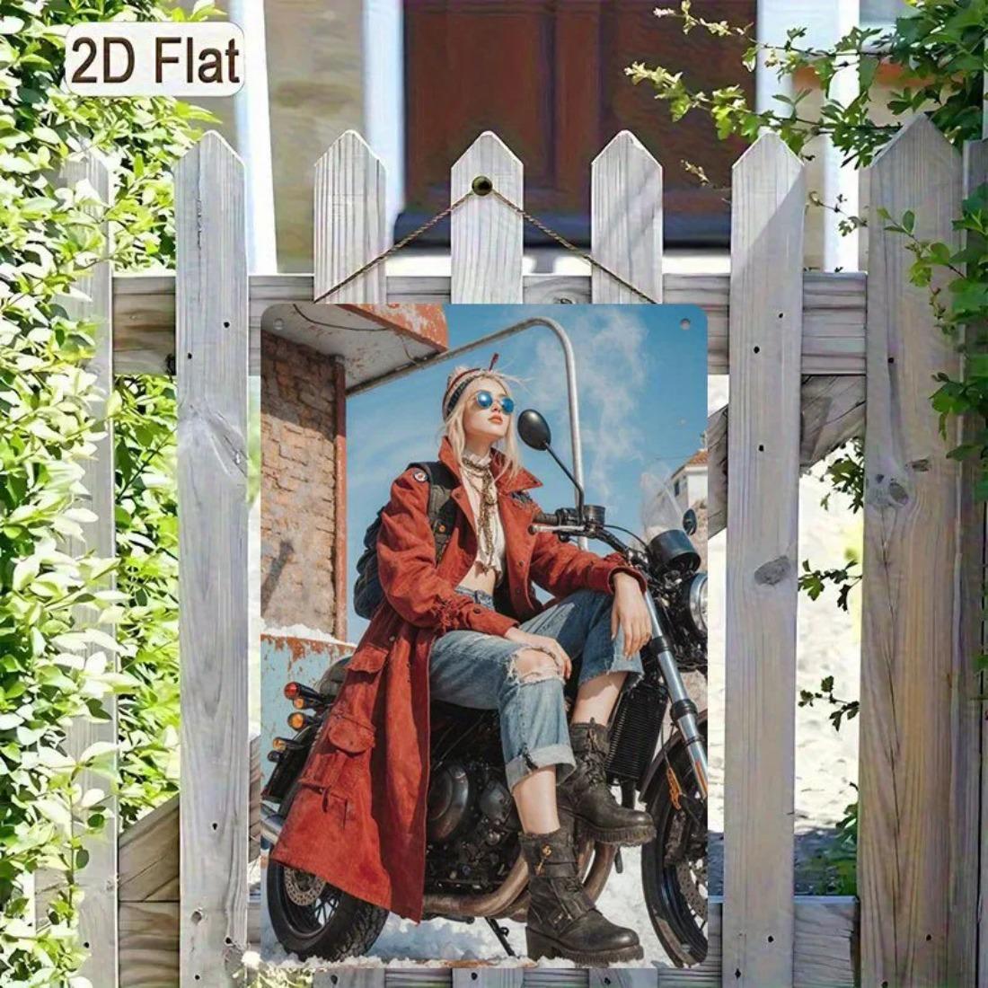 Retro Vintage Motorcycle Metal Tin Sign 8x12 Inch Wall Decor for Indoor Outdoor 20x30cm