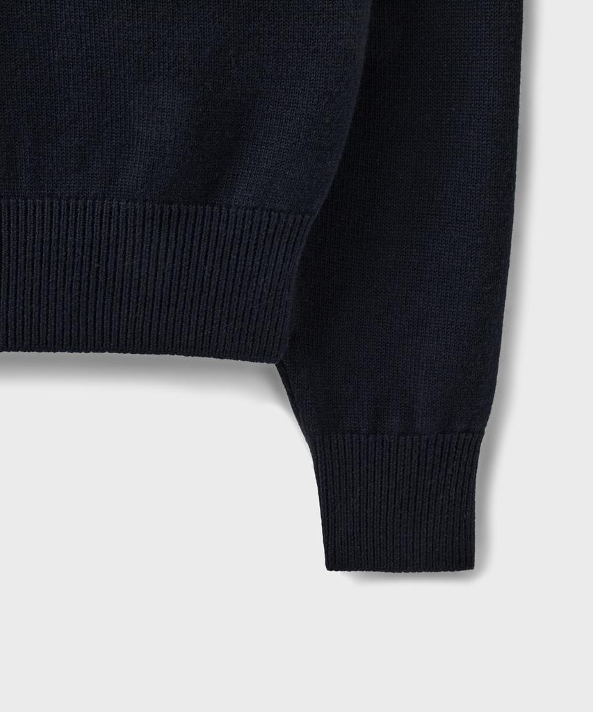 Beulaendideu [Superior] Cloud Superfine V-Neck Knit [Dark Navy]