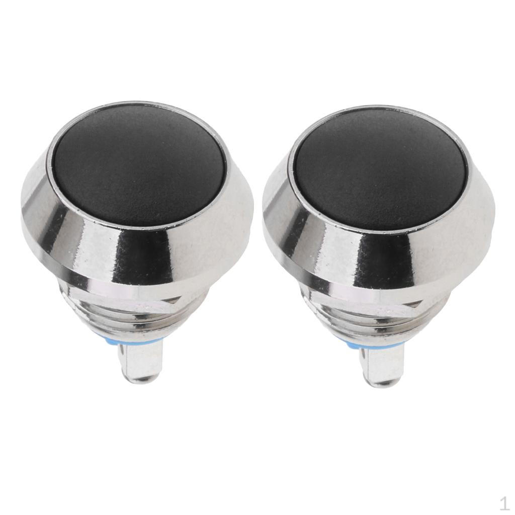 

12mm Round Metal Momentary Push Button Switch 1NO P67 Waterproof,Pack of 2