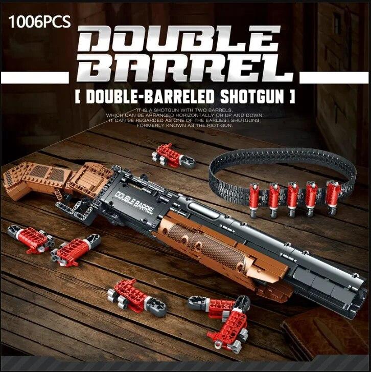 

Строительные блоки для дробовика, серия оружия, дробовик, классический пистолет с пулями, модель пистолета, кирпичи, детская игрушка, подарок на день рождения