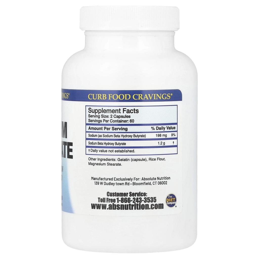 Absolute Nutrition, Butirrato di sodio, 120 capsule