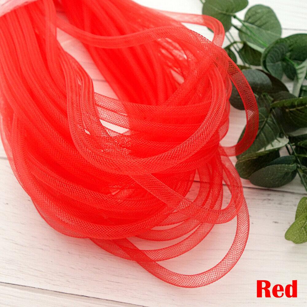 10M Mesh Tube Ribbon Tubing Hair Design Christmas Holiday Wreath Crafts Tubular Horsehair Crinoline Tube Crin net accessories