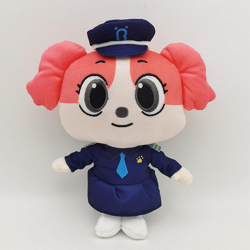 Sheriff Labrador Dog Plush Toy Security Sergeant Labrador Wolf Dog Cartoon Doll Boys Girls Soft Stuffed Toys Children Gift