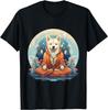 Meditating Shiba Inu Dog Monk Graphic T-Shirt Men Women Casual Cotton Tee